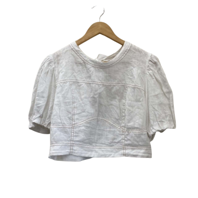 Jag Womens  Size XL Short Sleeve Top White Open Back