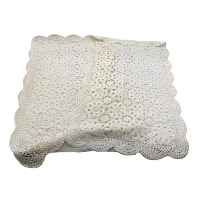 2 Vintage Crocheted Placemats each 60 x 45 cm approximately.   (Loose Manch) 