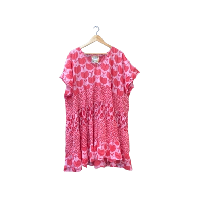 Lula Life Size XXXXL Casual Dress Floral/Multicoloured/Pattern/Pink/Red BNWT
