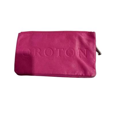 Oroton Womens Hot Pink Vintage Leather Pounch 