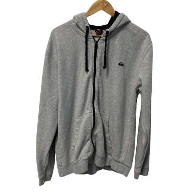 Quicksilver Mens  Size XXL Zip Up Hoodie Black  / Grey 