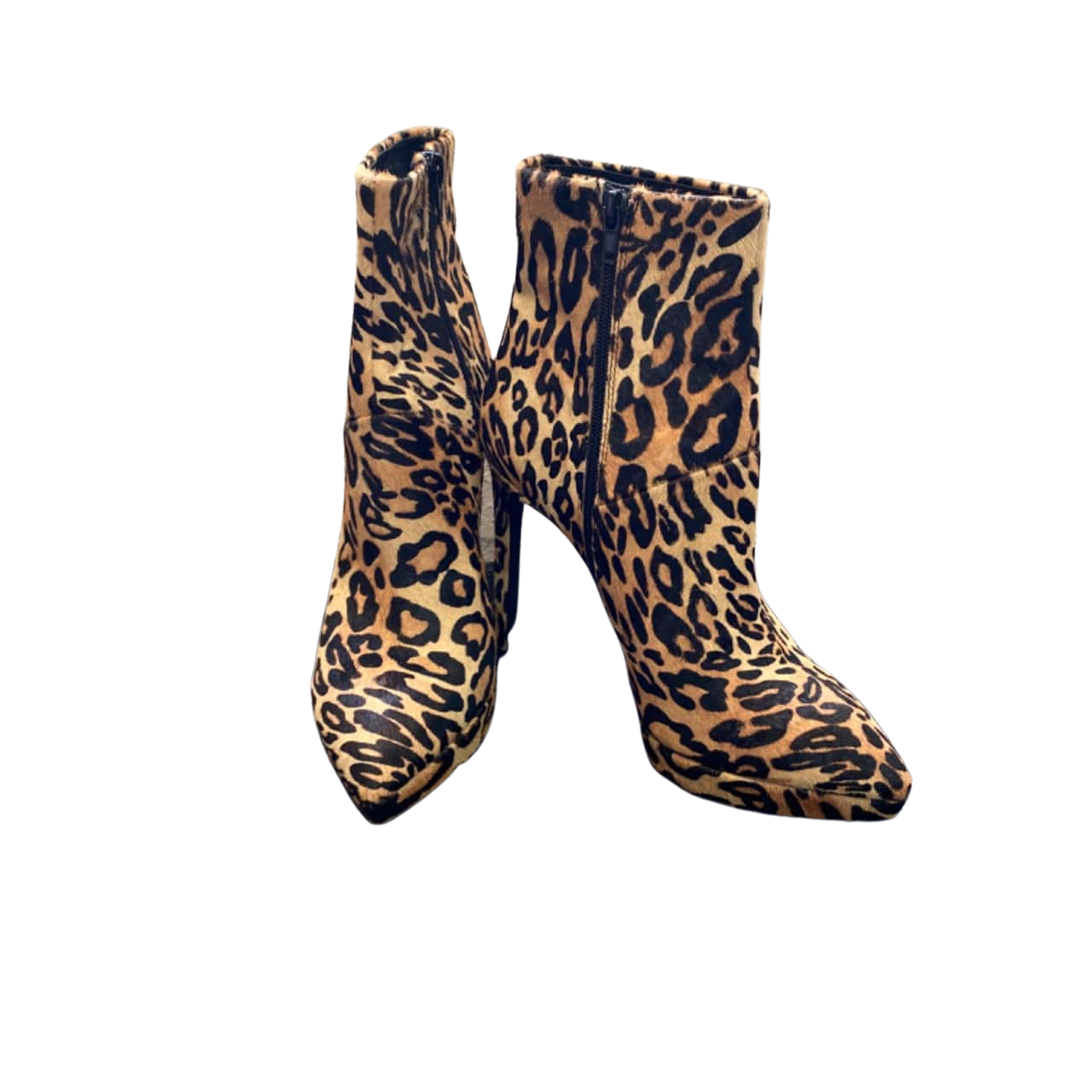 Black Swan Pattern Print Men Women Leather Boots