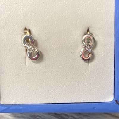Sterling silver infinity earrings 