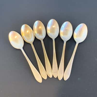 6 Vintage Teaspoons EPNS