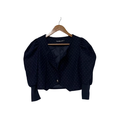 Friends Of Couture  Size 10 Cropped Jacket Navy Blue 
