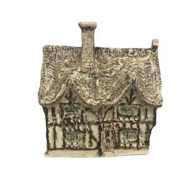 John Putnam Heritage House 1970-80s Handcarved Antiqued Ceramic Body