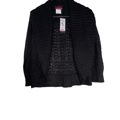 Suzannegrae Women's Size S Cropped Cardigan Black  