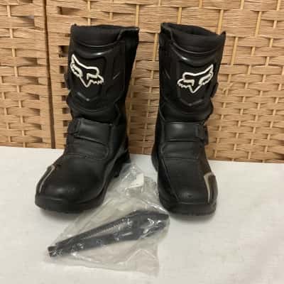 Pair Youth Fox Racing Comp 5K motocross riding boots bottles 