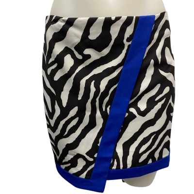 Angel Biba Womens  Size 8 Mini Skirt Black  / Blue / White 