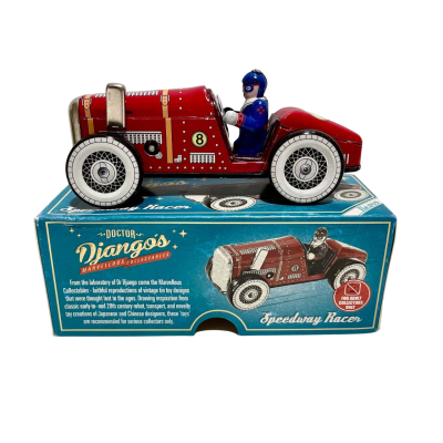 Django’s Reproduction Vintage Tin Toy Wind Up Racing Car. 