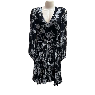 WITCHERY Size 12 Floral Print Dress with Self Tie Belt