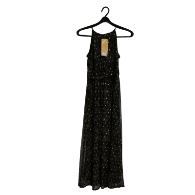 Liz Jordan Womens  Size 8 Halter Neck Dress / Midi Dress Black  / Gold 