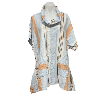 Take That Womens 100% Linen Short Sleeve Shirt Size Small