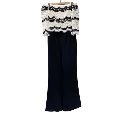  Baisi Womens  Size 8 Jumpsuit Black  / White RRP $319