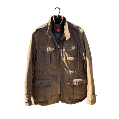 Mens Boss Hugo Boss One Size Winter Jacket Brown / Red 