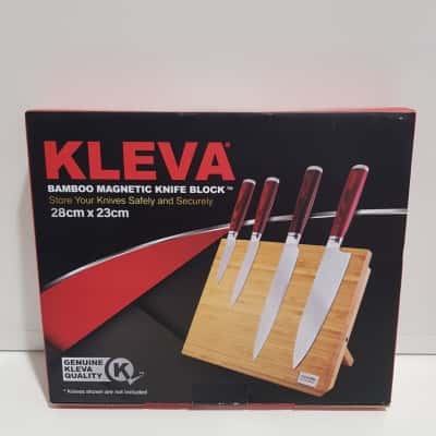 Kleva Bamboo Magnetic Knife Block