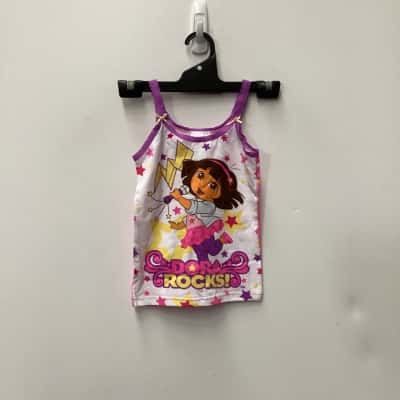  Kids Nickelodeon Dora The Explorer Size 5 Vest top Multicoloured / White 