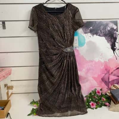 Laura K gold dress Size 10 New