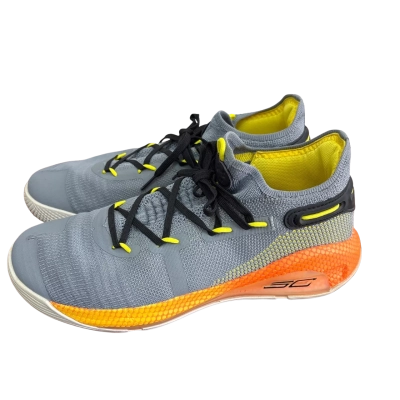 Under Armour Mens  Shoes Size 10 Black  / Grey / Orange / Yellow 