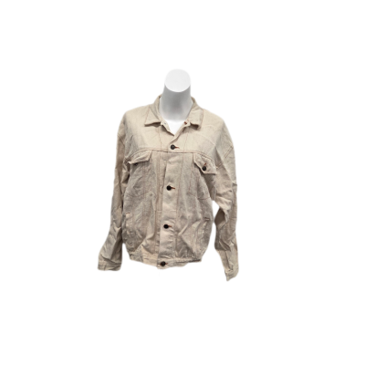 Mens  Size L Beige 100% Hemp denim style Jacket 