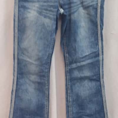  Womens H&H Size 27/35 Regular Fit / Straight Leg Jeans Blue 