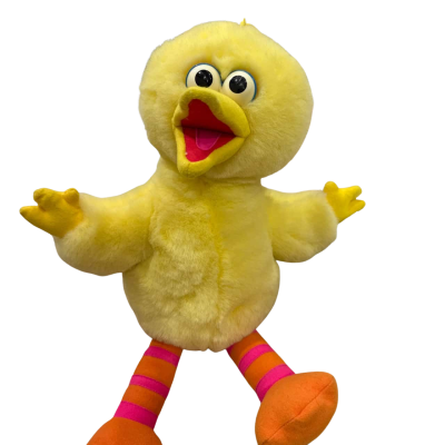 Vintage Sesame Street Big Bird Peek a Boo Talking Plush Tyco 17" 1996 