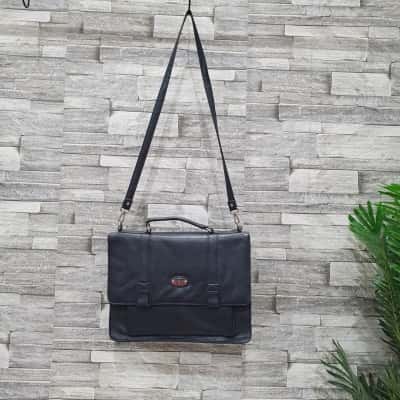  Alentini Mens Cross Body Bag / Messenger Bag Navy Blue