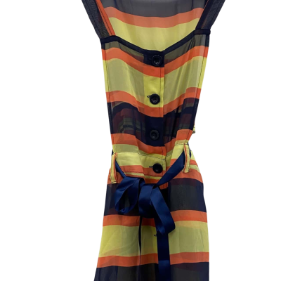 Cooper St Womens  Size 12 Casual Dress Navy Blue / Orange / Yellow 