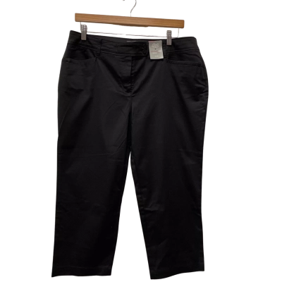 Jacqui-E Womens  Size 16 Cropped Pants Black  