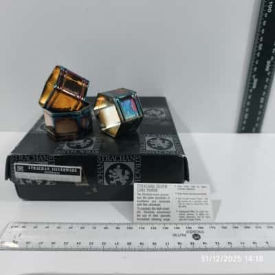 Vintage 6pk Octavo Strachan Napkin Rings PreOwned 