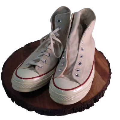 Converse Chuck 70 High Top Parchment Sneakers - Size 10 - Beige 