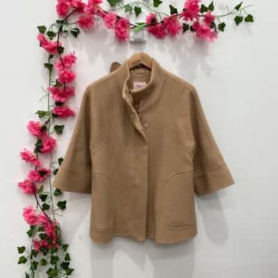 Roem  Womens  Size 8 Winter Coat Beige 