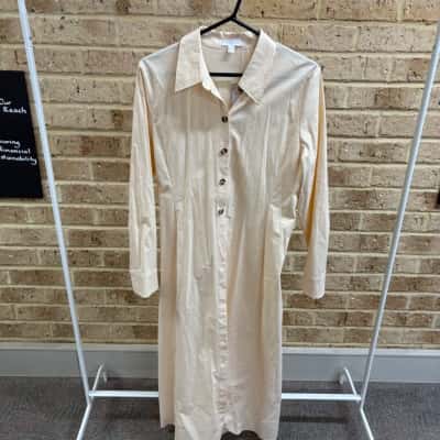 COS Womens light button down shirt dress Size 14 