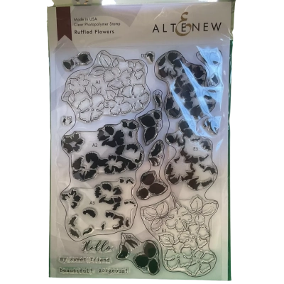 Brand New Altenew “Ruffled Flowers” Clear Photopolymer Layering Stamp Set