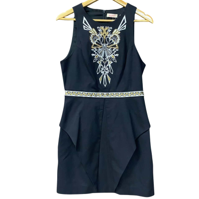 Sass & Bide Womens Size 12 Black/White Embroidered Dress  