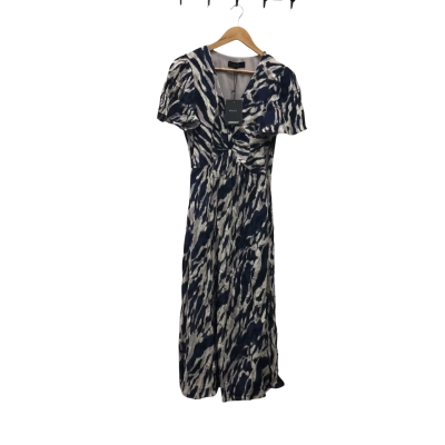 Basque Womens  Size 10 Midi Dress Black  / Navy Blue / White BNWT$169