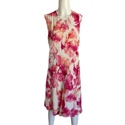 David Lawrence Womens  Viscose Size 10 Casual/ Midi/ Sleeveless Floral Dress 