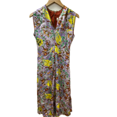 Easton Pearson Womens Dress Size 10 purple/yellow/white