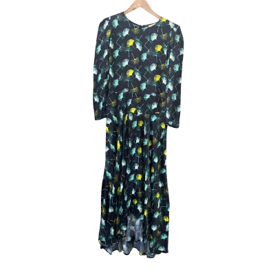 Custom made Womens  Size S Maxi Dress Black  / Green 