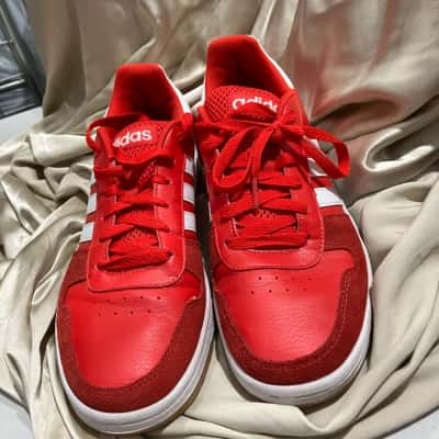 Adidas Mens  Size 9 Red / White 