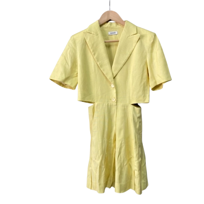 Sandro Womens  Size 34 Mini Suit Dress Yellow 