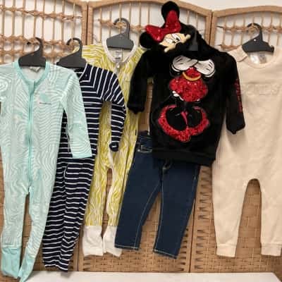 Assorted bulk Toddler Girls Clothes Minnie Mouse Bonds Disney Guess Kids Size 2-3 Wondersuit Jeans Jumper Autumn Winter Designer Bargain