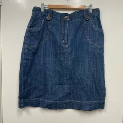 Thomas Cook Womens Size 16 Denim Skirt Blue 