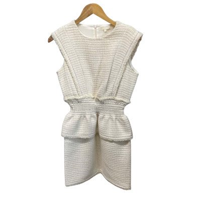 Maje Dress - Woman's Size 2 (UK SIZE 6) - Beige / White - Used Good Condition