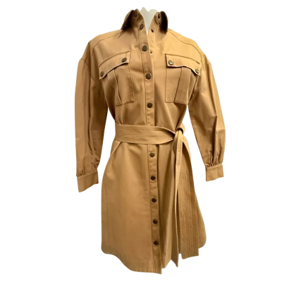 Witchery Womens  Size 6 Long Sleeve Dress Brown 