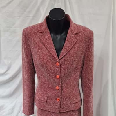 Rivet and Blair Skirt and Jacket Set  Womens Size 8 Red 