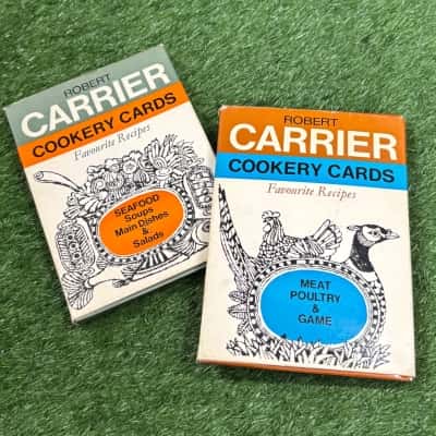 Vintage Robert Carrier Cookery Cards x 2