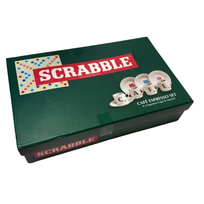 Scrabble Brand Crossword Game Cafe Espresso Set