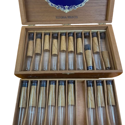 Cigar box with cigar tubes