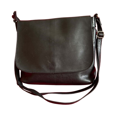  Women's Evity Genuine Soft Leather Cross Body Bag Black  
